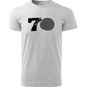 Bowling kulaté narozeniny 70 - Triko extra velké (5-8XL) - 7XL ( Světlešedý Melír )