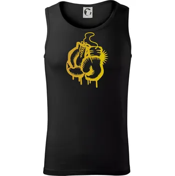 Box rukavice - zlatý potisk - Tílko pánské Core - 2XL ( Černá )