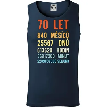 Pánské termoprádlo Narozeniny 70 přepočet času - Tílko pánské Core - S ( Námořní modrá (velmi tmavá - téměř černá) )
