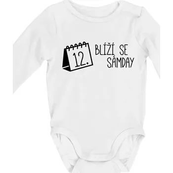 Blíží se Sámday - Body kojenecké s dlouhým rukávem - Dlouhý r. 6-12 měs ( Bílá )
