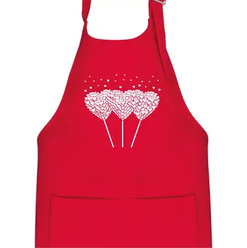 Kuchyňská zástěra Srdce balónky - Dětská zástěra na vaření - Univerzální velikost ( Červená )