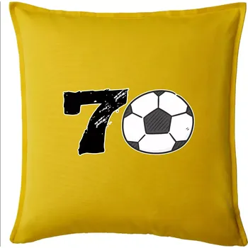 Polštář Fotbal kulaté narozeniny 70 - Polštář 50x50 - 50x50 - Pouze potah ( Žlutá )