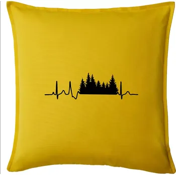 Polštář EKG les - Polštář 50x50 - 50x50 - Pouze potah ( Žlutá )