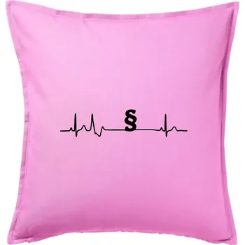 Polštář Paragraf EKG - právník a advokát - Polštář 50x50 - 50x50 - Pouze potah ( Růžová )