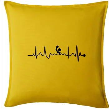 Polštář EKG vodní pólo - Polštář 50x50 - 50x50 - Pouze potah ( Žlutá )