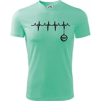 EKG Vánoční ozdoba - Dětské triko sportovní (dresovina) - 158 cm/12 let ( Mátová )