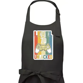 Kuchyňská zástěra Gaming narozeniny 70 - Dámská zástěra na vaření - Univerzální velikost ( Tmavá břidlice (šedá se zeleným nádechem) )