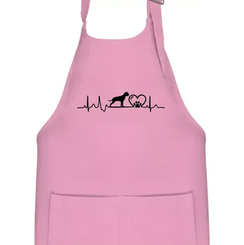 Kuchyňská zástěra Německý boxer EKG - Dětská zástěra na vaření - Univerzální velikost ( Růžová )