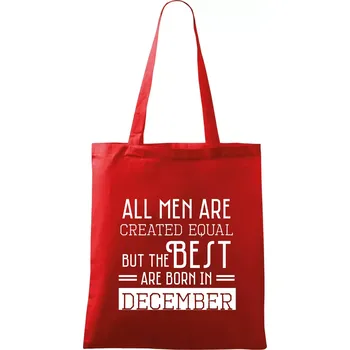 All men are created equal december - Taška bavlněná - 42 x 38 cm ( Červená )