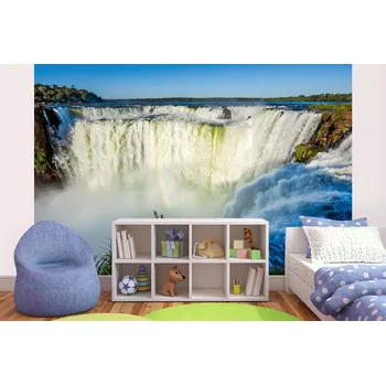 Fototapeta DIMEX | Samolepicí vliesová fototapeta na zeď Vodopád Devil´s throat MA-5-3199 | 375 x 250 cm | zelená, modrá, bílá + Samolepicí vliesová fototapeta na stěnu DIMEX Vodopád Devil´s throat MA53199 v rozměru 375 x 250 cm