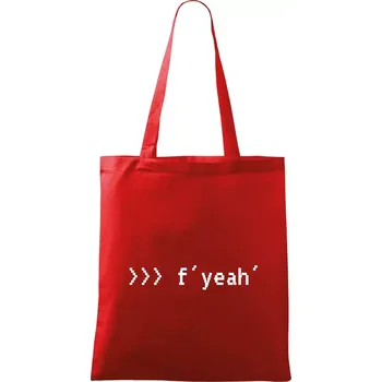 Nákupní taška Python f yeah - Taška bavlněná - 42 x 38 cm ( Červená )
