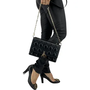 Umění CHRISTIAN DIOR My Dior Cannage Calfskin Black Bag