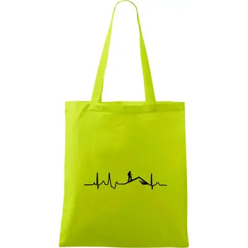 Skialp EKG hory - Taška bavlněná - 42 x 38 cm ( Limetková )