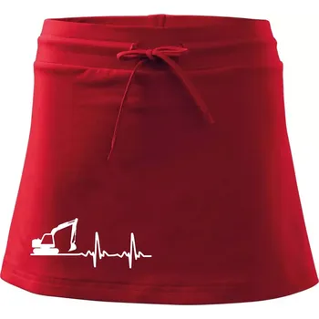 Dámská sukně EKG bagr - Sportovní sukně - two in one - M ( Červená )