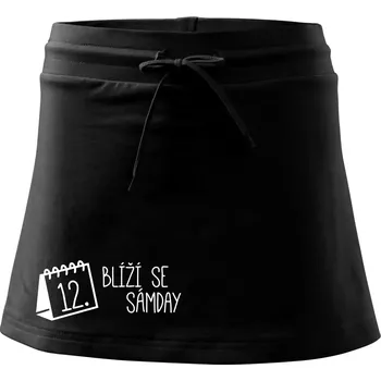 Dámská sukně Blíží se Sámday - Sportovní sukně - two in one - XL ( Černá )
