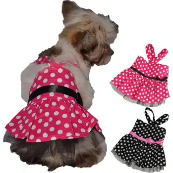 Obleček pro psa Šaty puntíkované pro fenky (Oblečky pro pejsky Ilovepets)