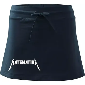 Dámská sukně Matematika rock logo - Sportovní sukně - two in one - XL ( Námořní modrá (velmi tmavá - téměř černá) )