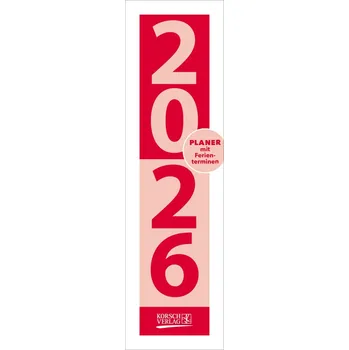 Streifenplaner Mini Rot 2026 - Korsch Verlag