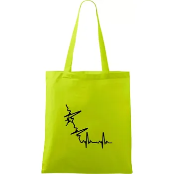 EKG bouldering - Taška bavlněná - 42 x 38 cm ( Limetková )