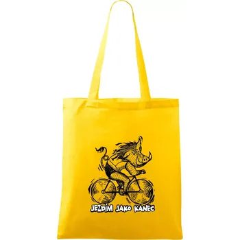 Jezdím jako kanec - Taška bavlněná - 42 x 38 cm ( Žlutá )