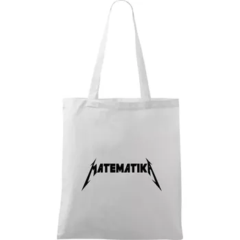 Matematika rock logo - Taška bavlněná - 42 x 38 cm ( Bílá )