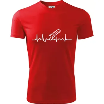 EKG motorová pila - Dětské triko sportovní (dresovina) - 158 cm/12 let ( Červená )
