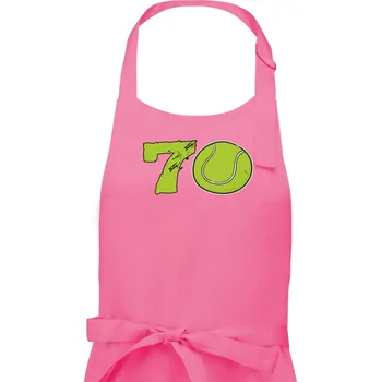 Kuchyňská zástěra Tenis kulaté narozeniny 70 - Pánská zástěra na vaření - Univerzální velikost ( Růžová )
