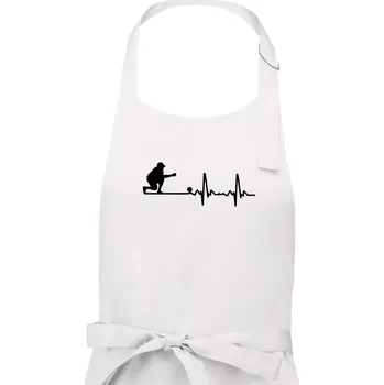 Kuchyňská zástěra EKG petanque - Dámská zástěra na vaření - Univerzální velikost ( Bílá )