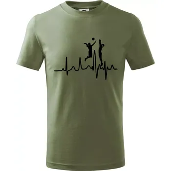 EKG volejbalistky - Tričko dětské bavlněné - 104-110cm / 3-4 roky ( Khaki )