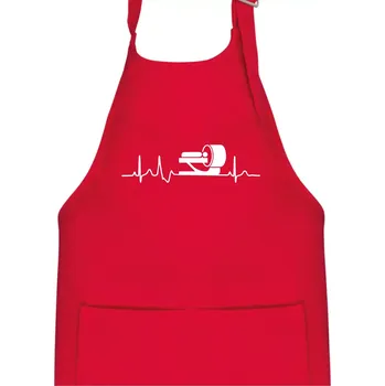 Kuchyňská zástěra EKG radiologie - Dětská zástěra na vaření - Univerzální velikost ( Červená )