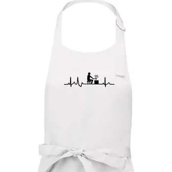 Kuchyňská zástěra EKG sauna - Dámská zástěra na vaření - Univerzální velikost ( Bílá )