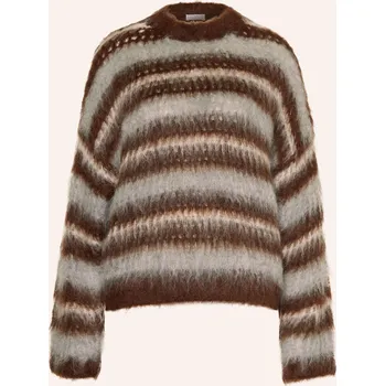 Dámský svetr Brunello Cucinelli Dámský Mohérový Svetr, tmavě hnědá /...