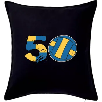 Polštář Volejbal kulaté narozeniny 50 - Polštář 50x50 - 50x50 - Pouze potah ( Černá )