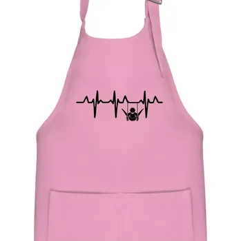 Kuchyňská zástěra EKG cvičení kruhy - Dětská zástěra na vaření - Univerzální velikost ( Růžová )