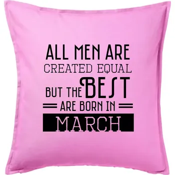 Polštář All men are created equal march - Polštář 50x50 - 50x50 - Pouze potah ( Růžová )