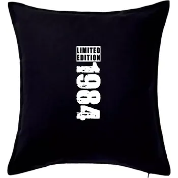 Polštář Limited edition 1984 pruh - Polštář 50x50 - 50x50 - Pouze potah ( Černá )