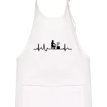 Kuchyňská zástěra EKG sauna - Dětská zástěra na vaření - Univerzální velikost ( Bílá )