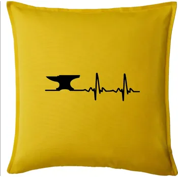Polštář EKG kovář - Polštář 50x50 - 50x50 - Pouze potah ( Žlutá )