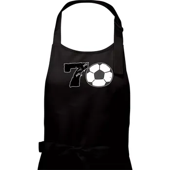Kuchyňská zástěra Fotbal kulaté narozeniny 70 - Pánská zástěra na vaření - Univerzální velikost ( Černá )