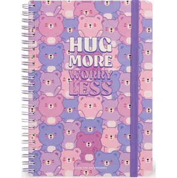 Sešit Lined Spiral- Bound Notepad - Spiral Notebook - Large - Teddy Bear