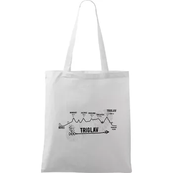 Profil Triglav Bovec - Bohinjské jezero - Taška bavlněná - 42 x 38 cm ( Bílá )