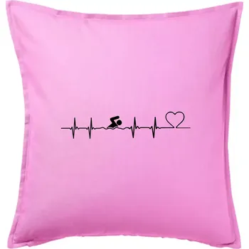 Polštář Plavání EKG - Polštář 50x50 - 50x50 - Pouze potah ( Růžová )
