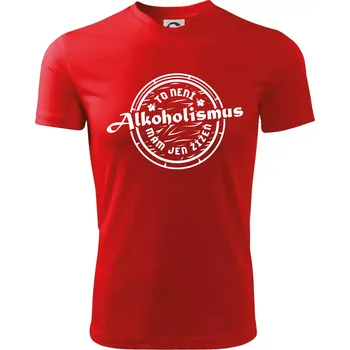 Chlapecké tričko Alkoholismus víno - Dětské triko sportovní (dresovina) - 122 cm/6 let ( Červená )