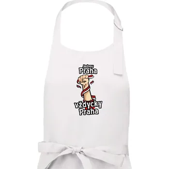 Kuchyňská zástěra Jednou Praha vždycky Praha - Dámská zástěra na vaření - Univerzální velikost ( Bílá )
