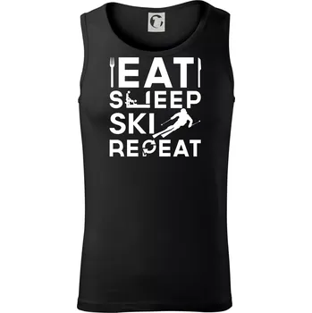 Pánské termoprádlo Eat sleep ski repeat - Tílko pánské Core - L ( Černá )