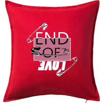 Polštář End of love - Polštář 50x50 - 50x50 - Pouze potah ( Červená )