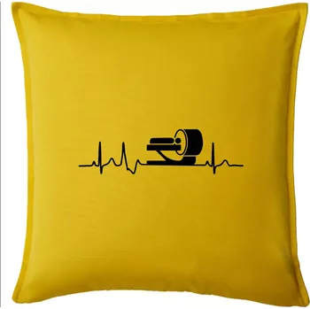 Polštář EKG radiologie - Polštář 50x50 - 50x50 - Pouze potah ( Žlutá )