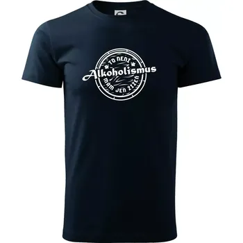 Alkoholismus víno - Triko extra velké (5-8XL) - 6XL ( Námořní modrá (velmi tmavá - téměř černá) )