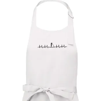 Kuchyňská zástěra Paddle board EKG - Dámská zástěra na vaření - Univerzální velikost ( Bílá )