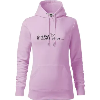 Dámská mikina Dneska k tabuli půjde - Mikina dámská Cape s kapucí - S ( Orchid )